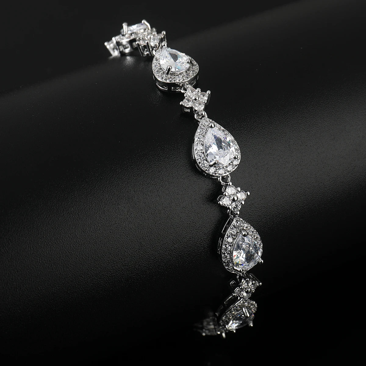 Halo Teardrop Bracelet