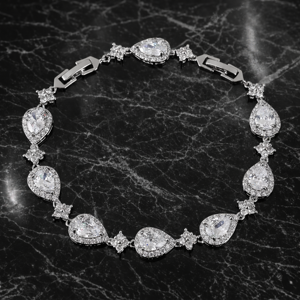 Halo Teardrop Bracelet